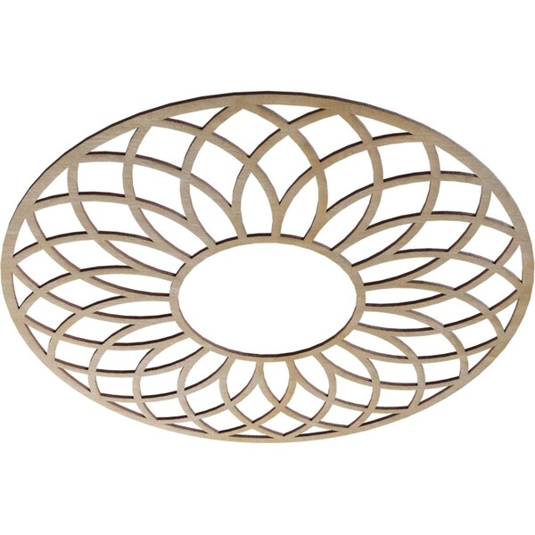 Cannes Wood Fretwork Pierced Ceiling Medallion, Birch, 30OD X 10 1/4ID X 3/8T